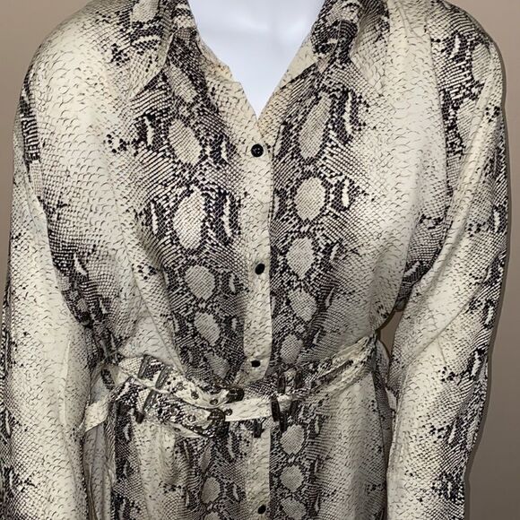 Fashion Nova Going Big Snake Corset Shirt Dress - Size 1X - Picture 9 of 14